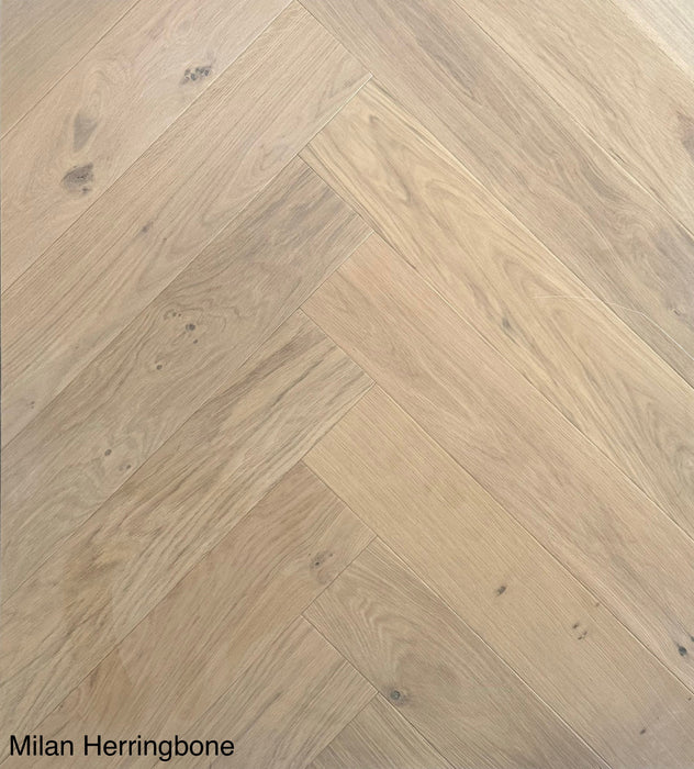 Milan Herringbone Design - European Oak Modern Engineered Wood Flooring [5" Wide]